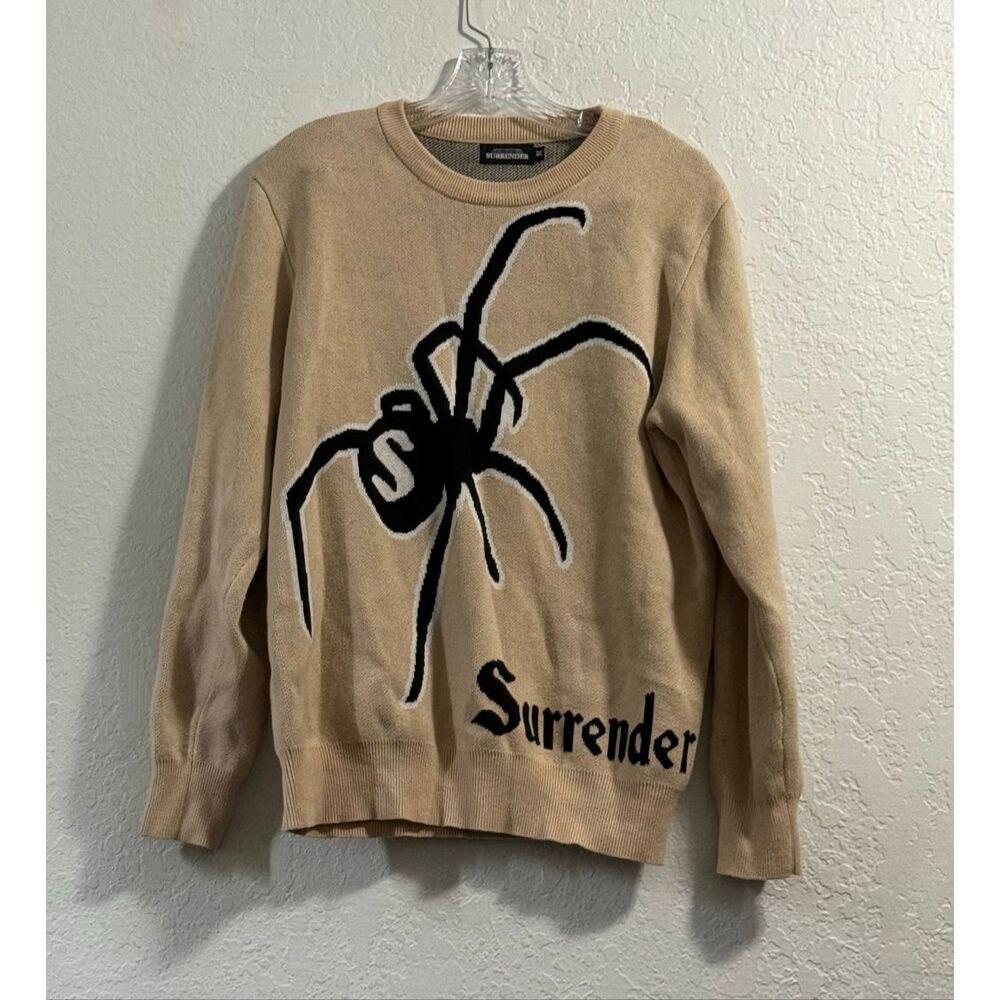 SURRENDER APPAREL black WIDOW' KNIT SWEATER M STREET WEAR